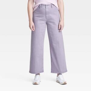 High Rise Sailor Wide Leg Jeans Universal Thread Purple Size 2 Ankle New